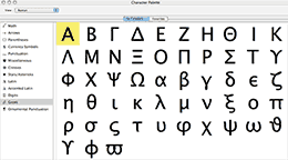 input the special text symbol from keyboard with Character maps
