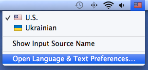 Open language and text preferences