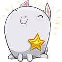 Happy bunny earned a star badge